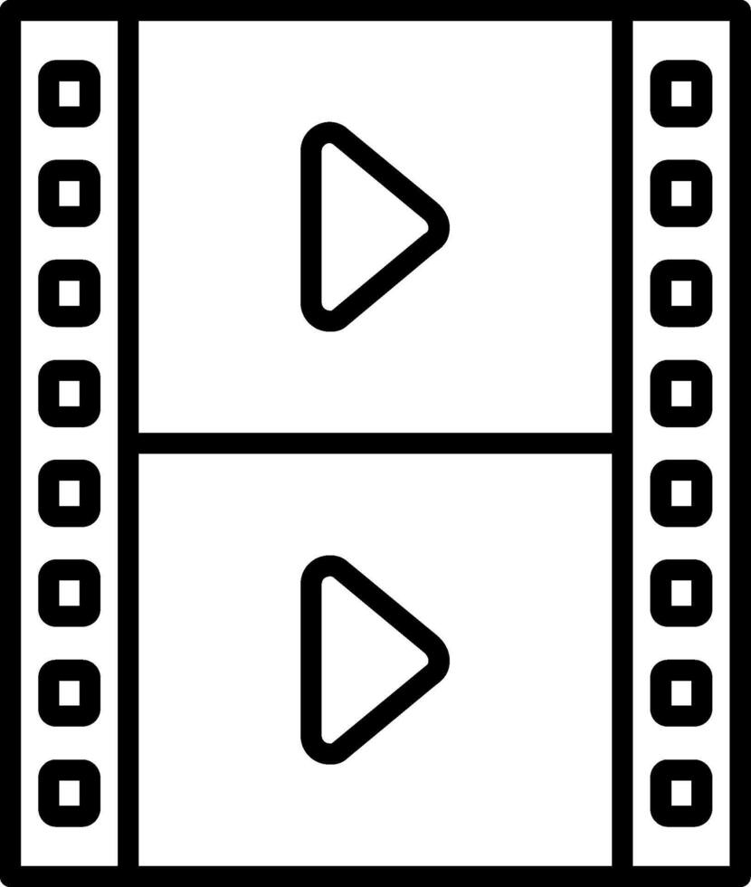 Film Strip Line Icon vector