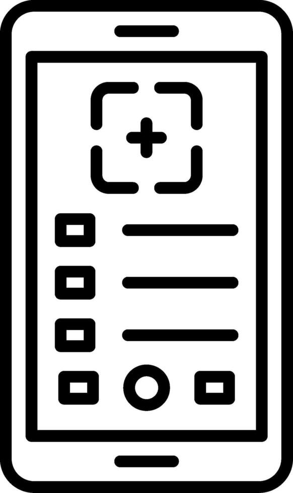 Recording Line Icon vector