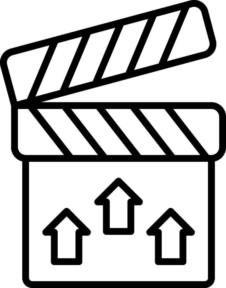 Clapperboard Line Icon vector