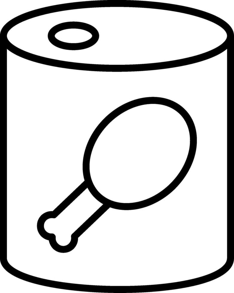 Canned Food Line Icon vector