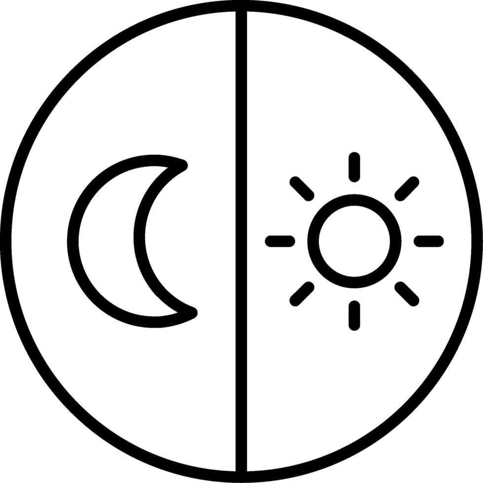 Day And Night free Line Icon vector