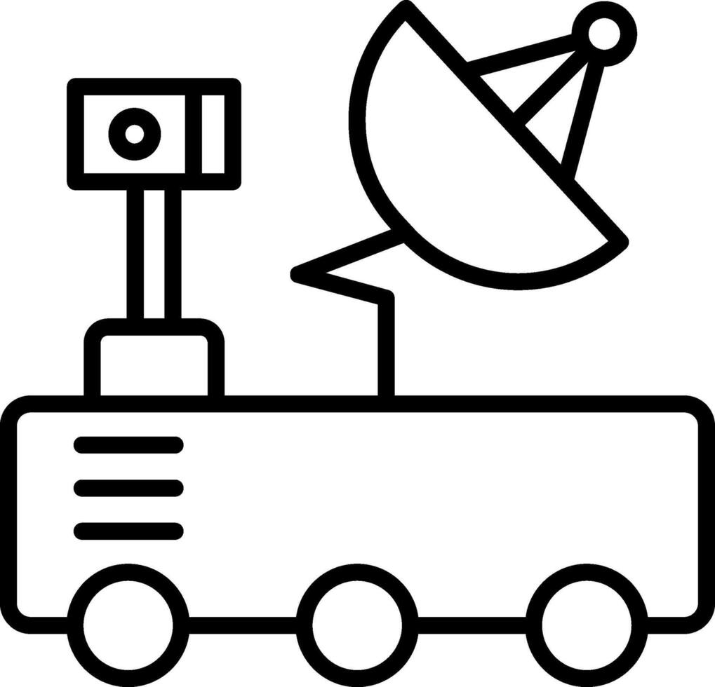Mars Rover Line Icon vector
