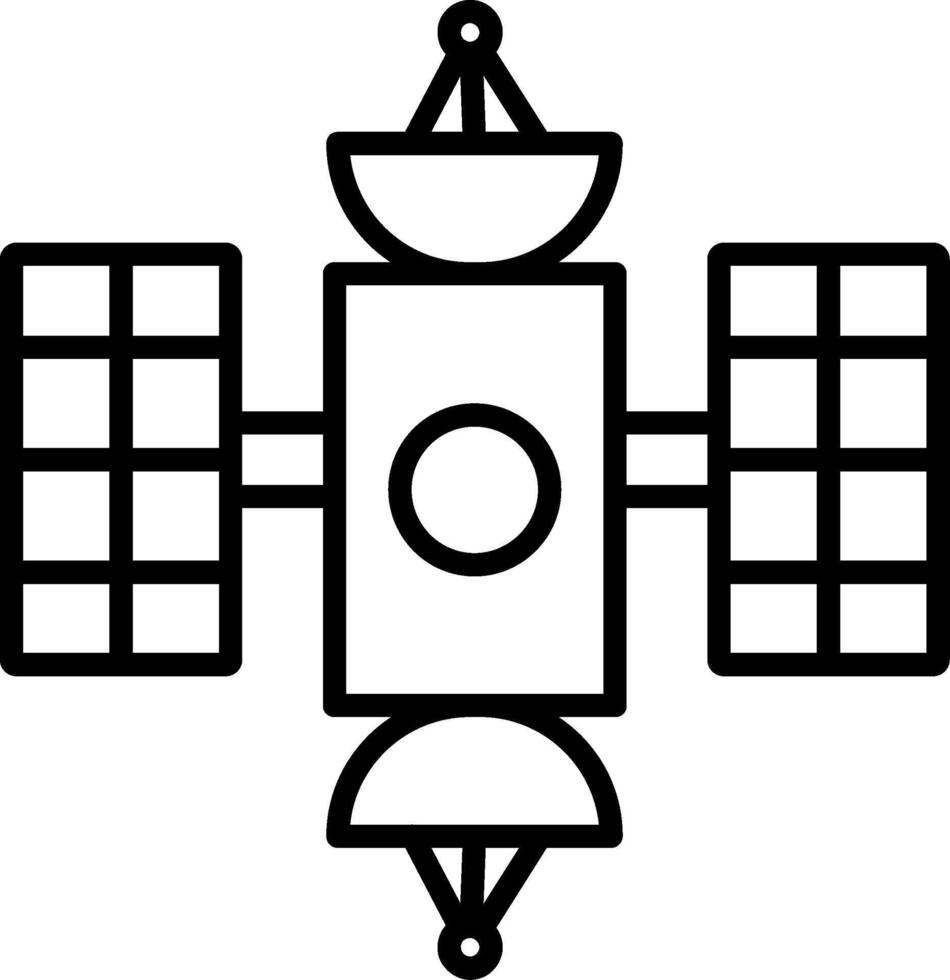 Hubble Space Telescope Line Icon vector