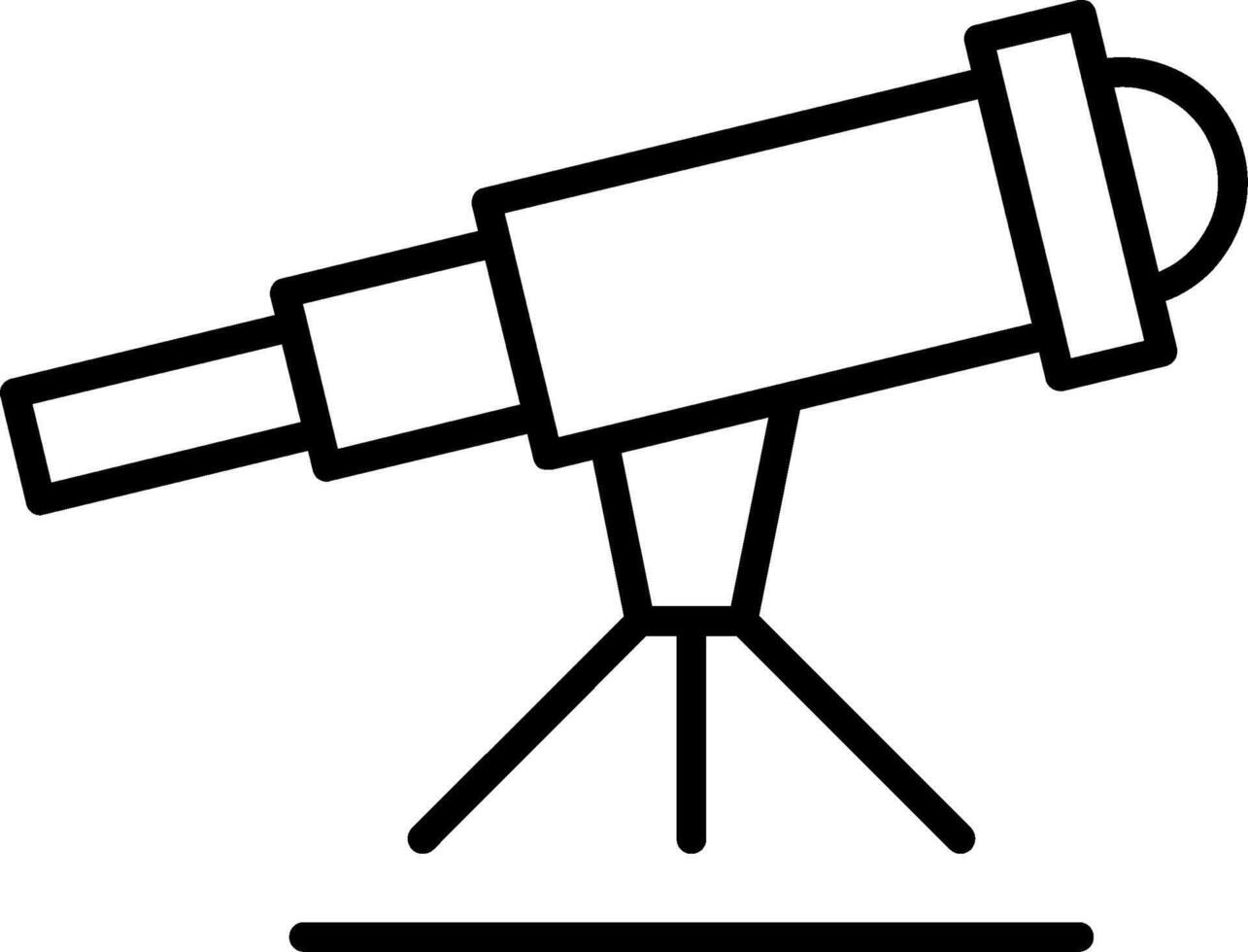 Stargazing Line Icon vector