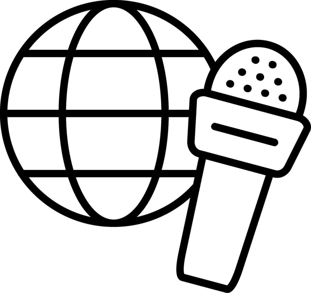 Global News Line Icon vector