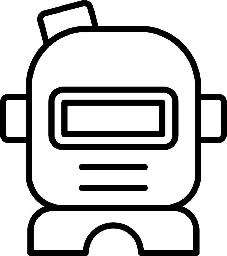 Astronaut Helmet Line Icon vector