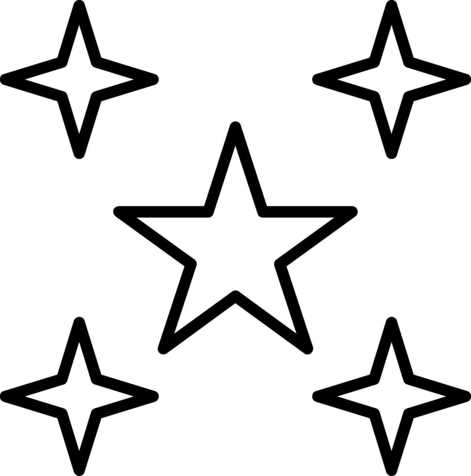 Stars Line Icon vector