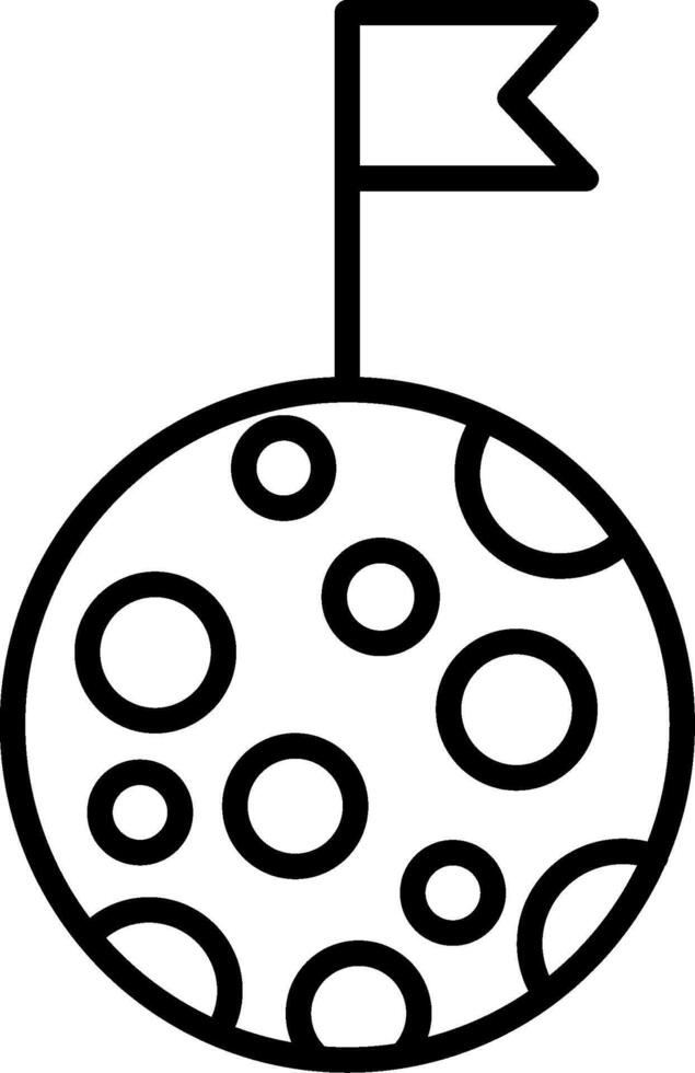 Moon Line Icon vector