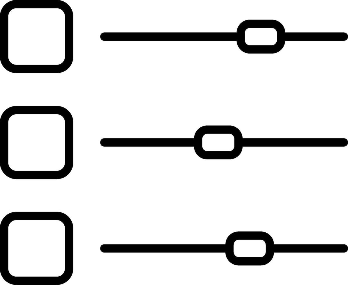 Sliders Line Icon vector