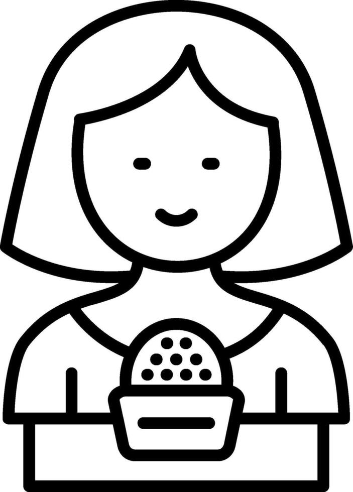 Journalist Line Icon vector