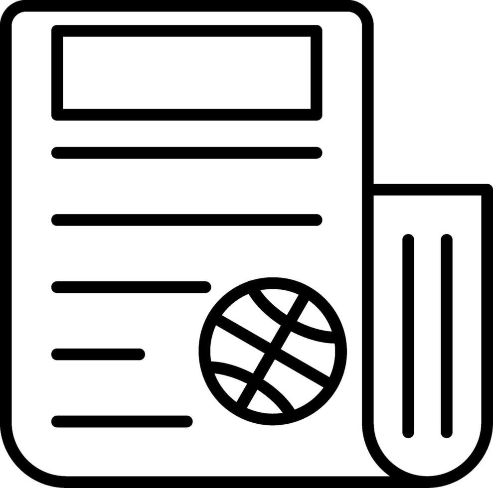 Sports News Line Icon vector