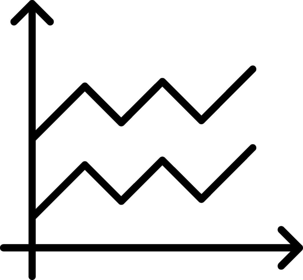 Area Graph Line Icon vector