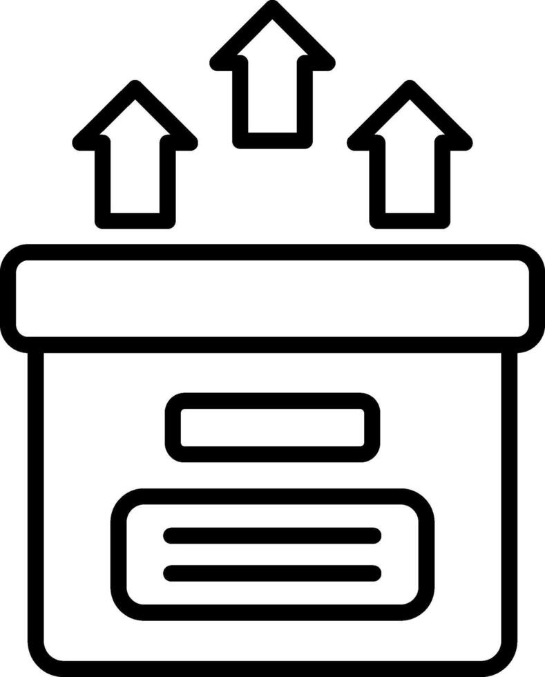 Storage Box Line Icon vector