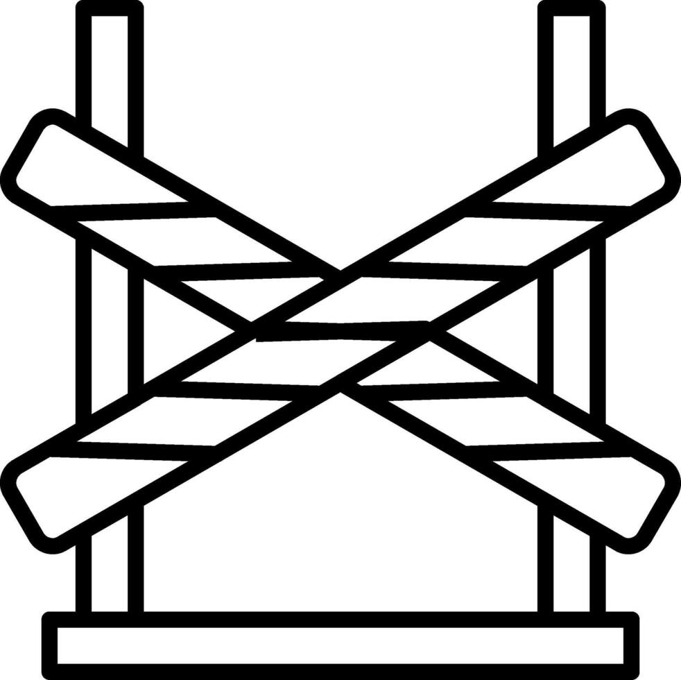 Crime Scene Line Icon vector