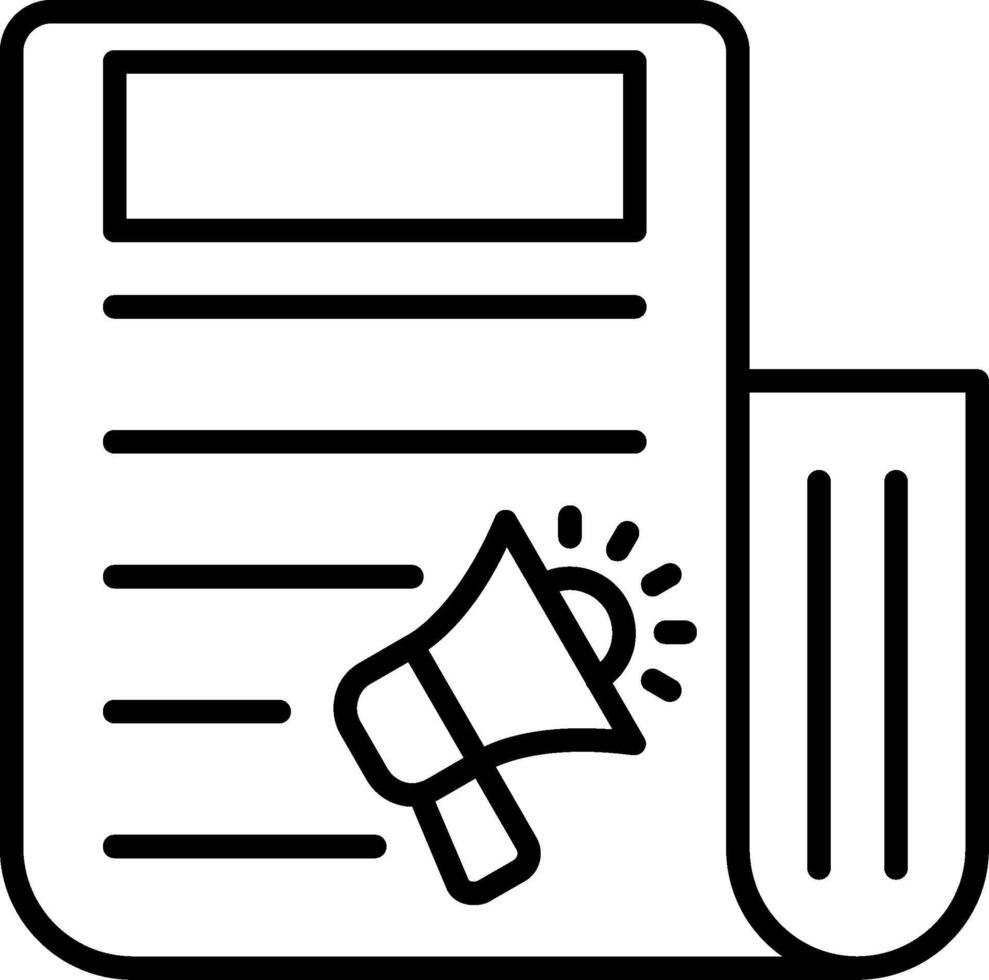 Press Release Line Icon vector
