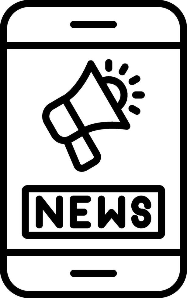News Feed Line Icon vector