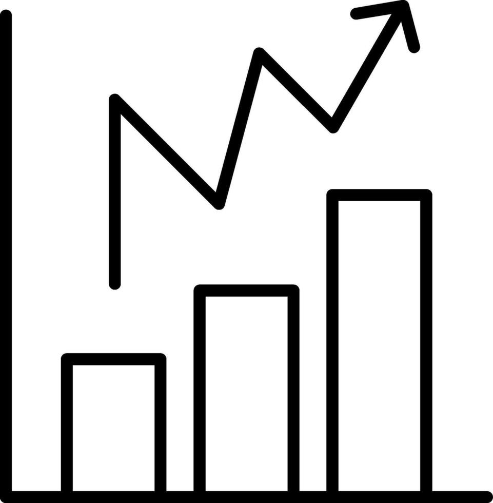 Statistical Chart Line Icon vector