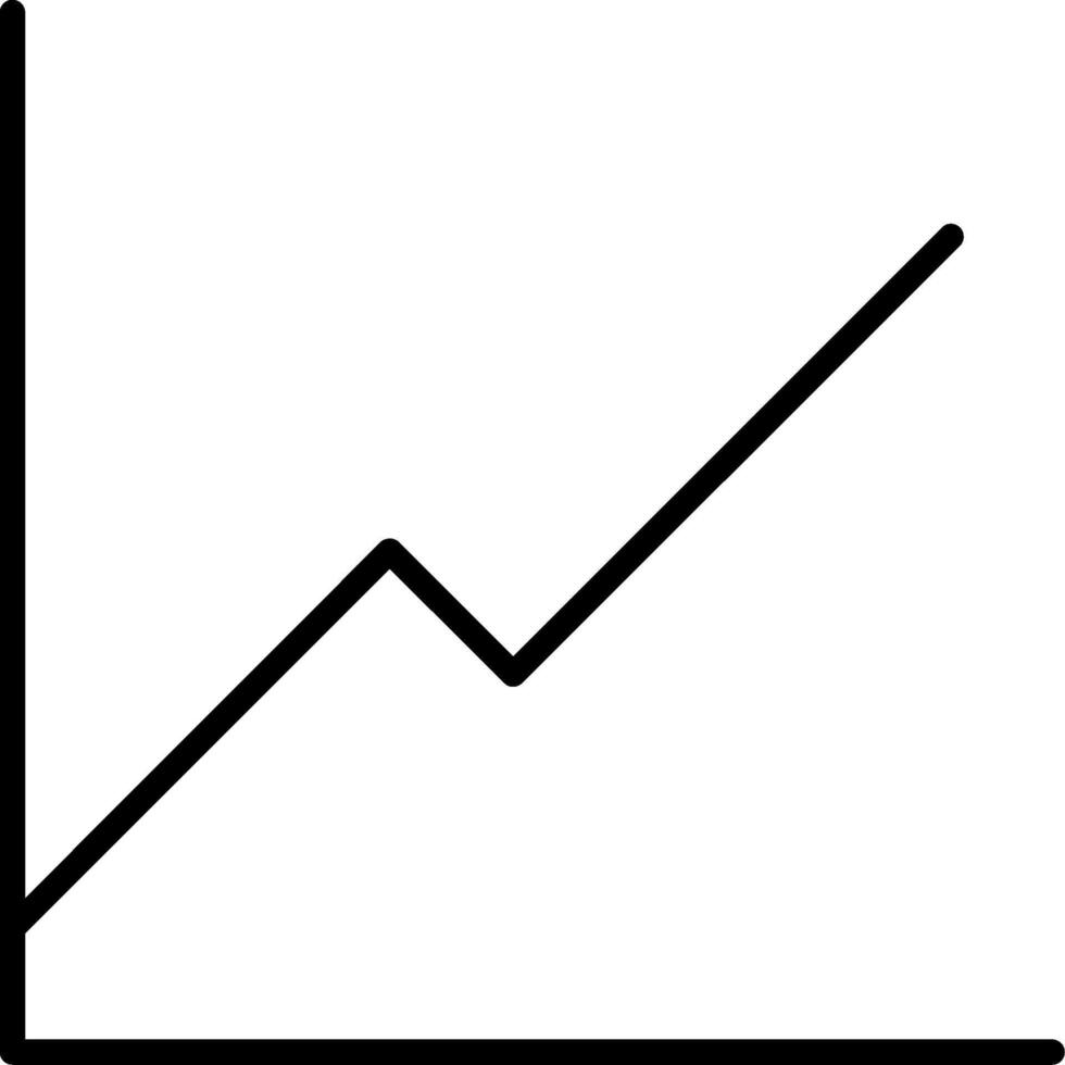 Line Chart Line Icon vector