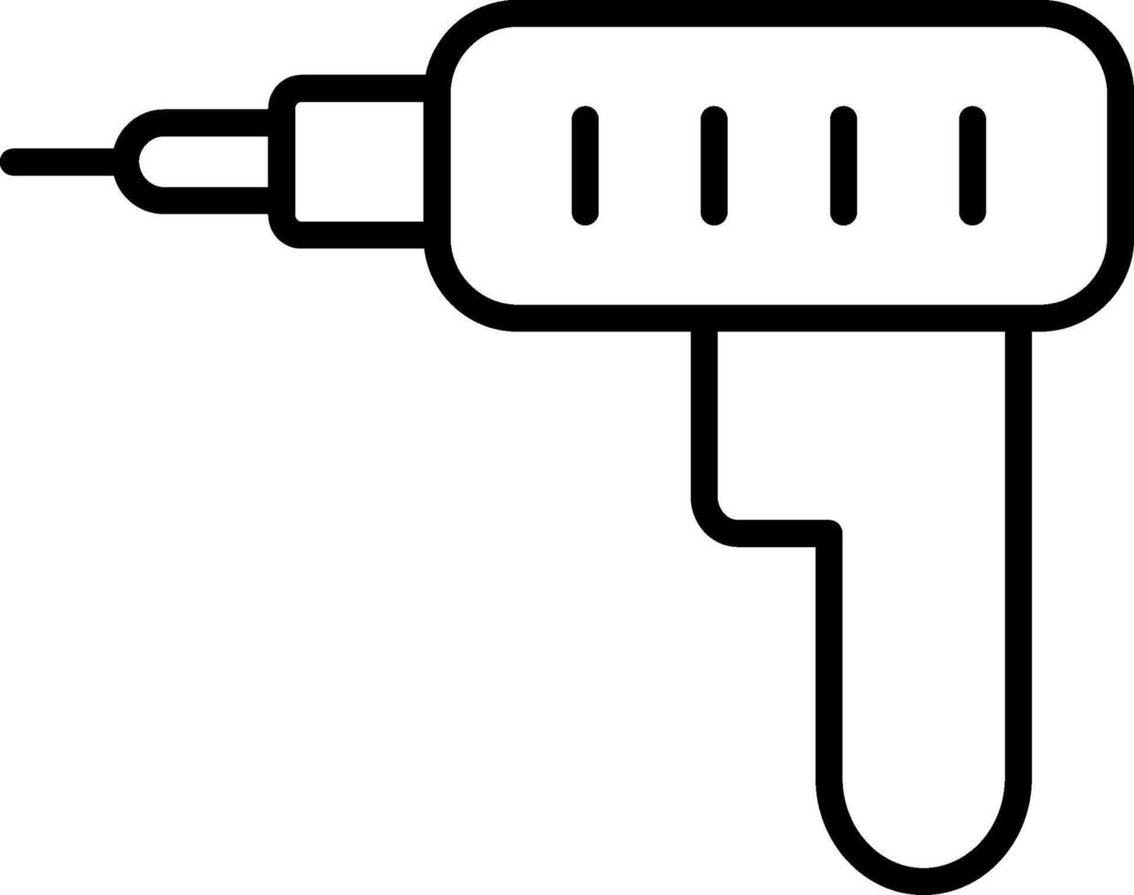 uña pistola línea icono vector