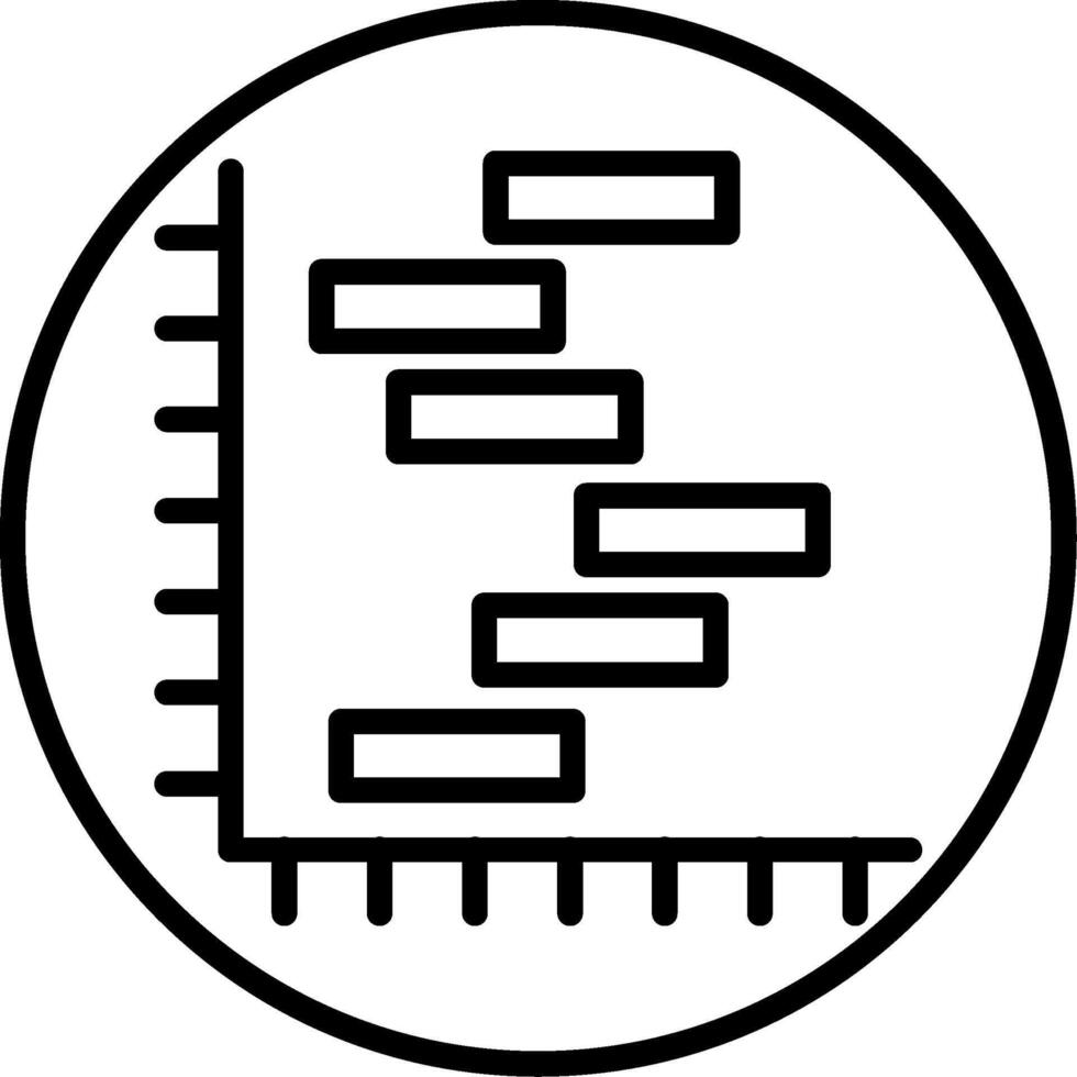 Gnatt Chart Line Icon vector