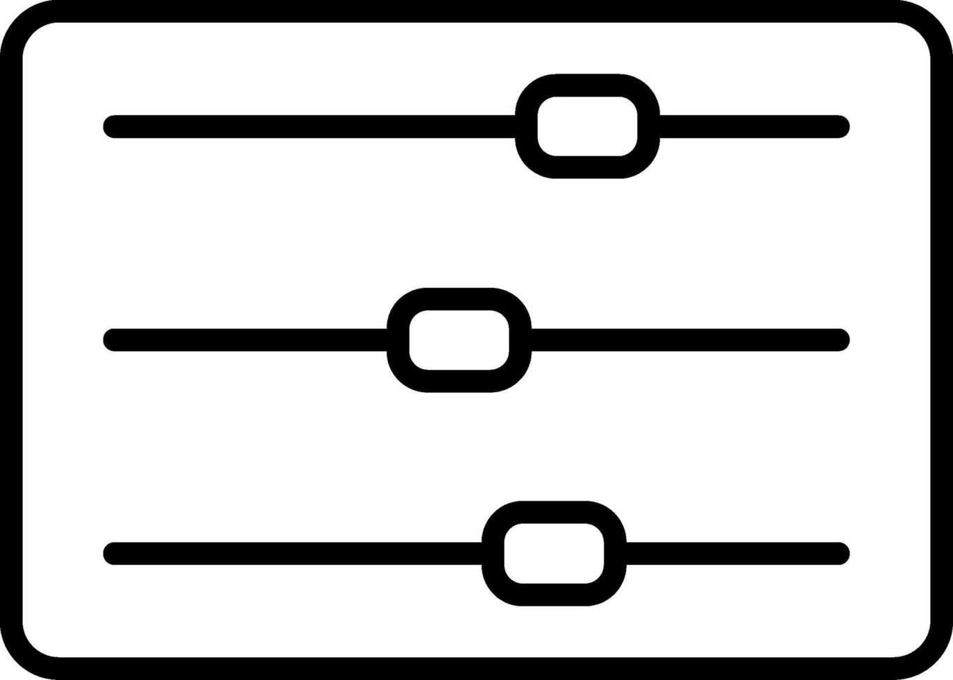 Sliders Line Icon vector
