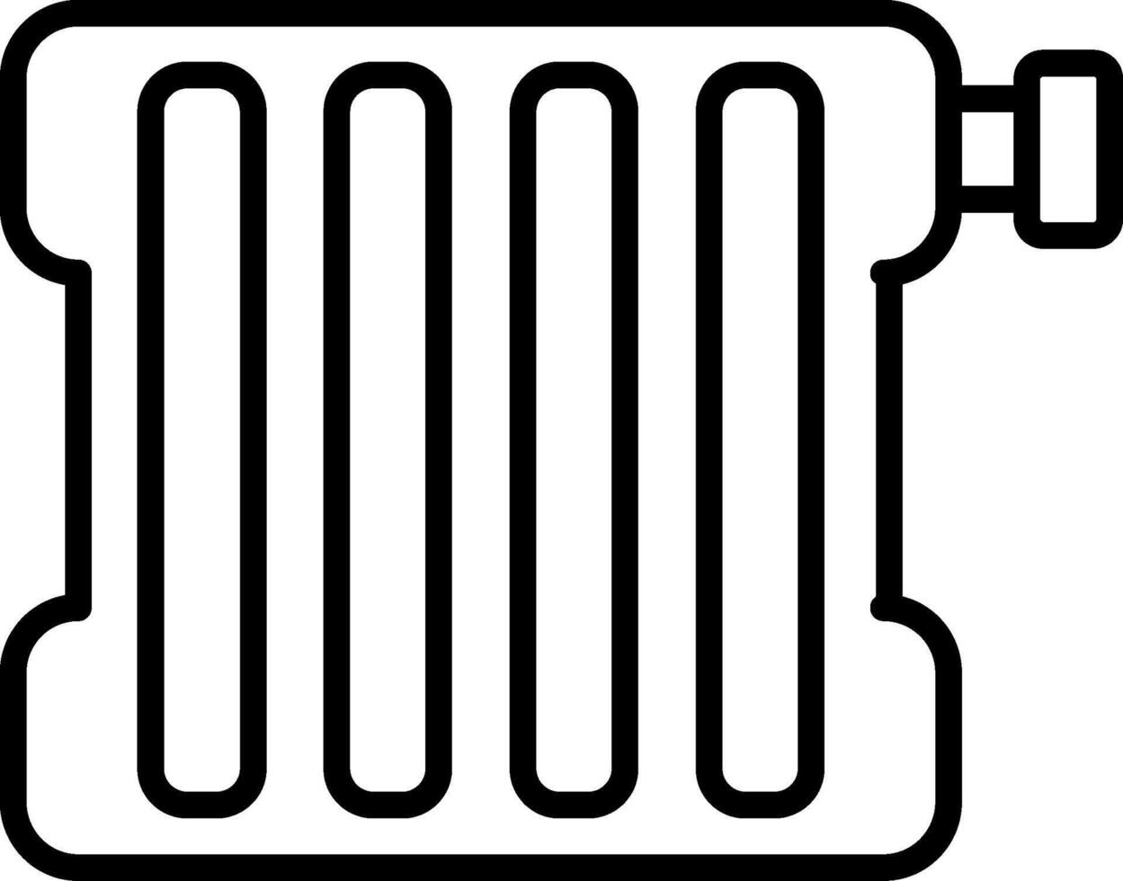 Radiator Line Icon vector