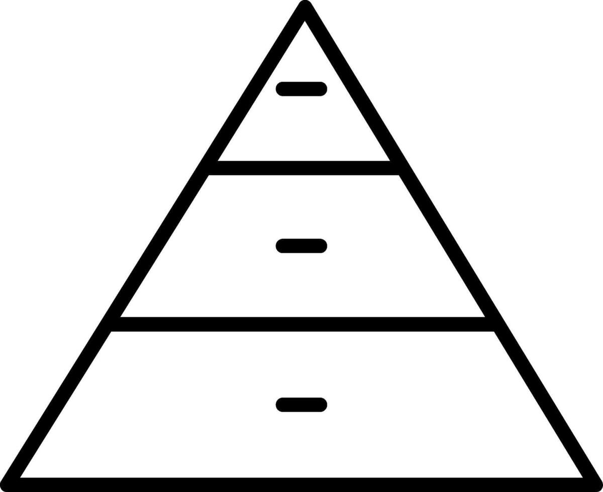 Pyramid Charts Line Icon vector