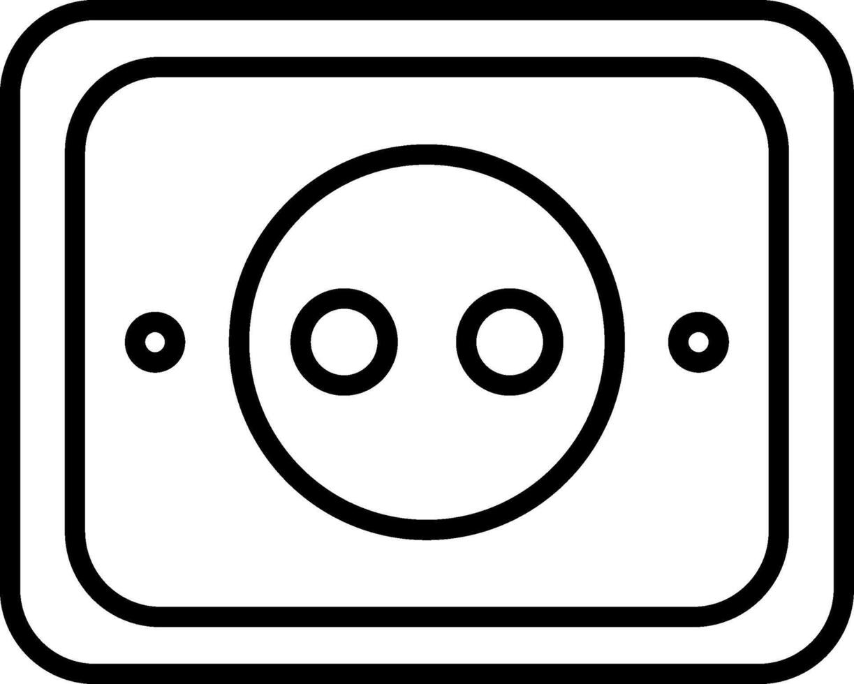 Socket Line Icon vector