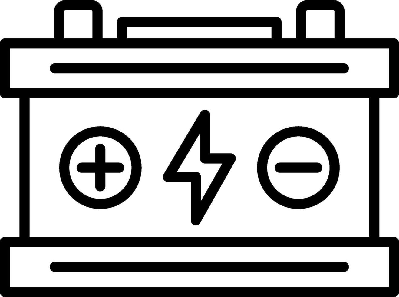 Accumulator Line Icon vector