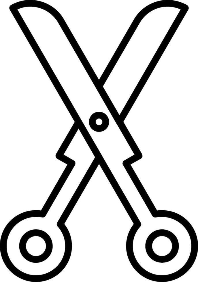 Scissors Line Icon vector