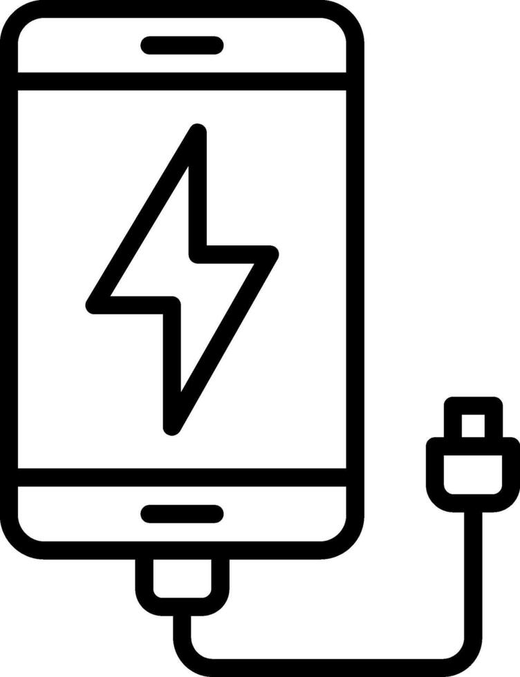 Charging Line Icon vector