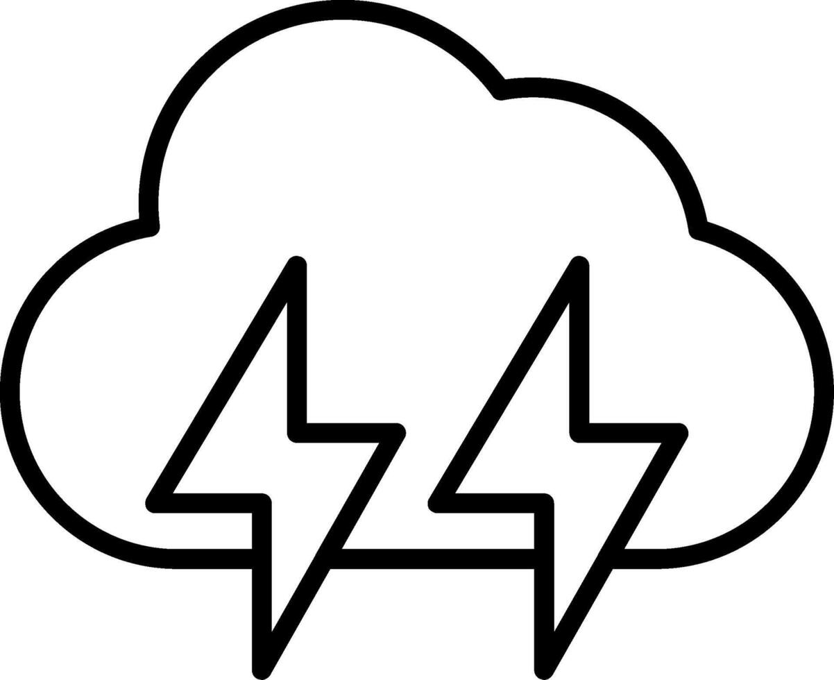 Lightening Line Icon vector
