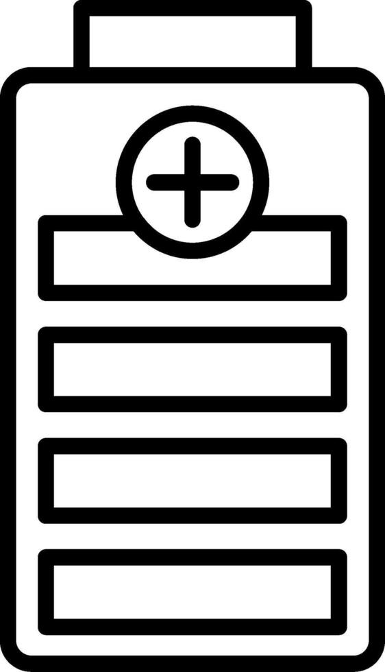 Battery Level Line Icon vector