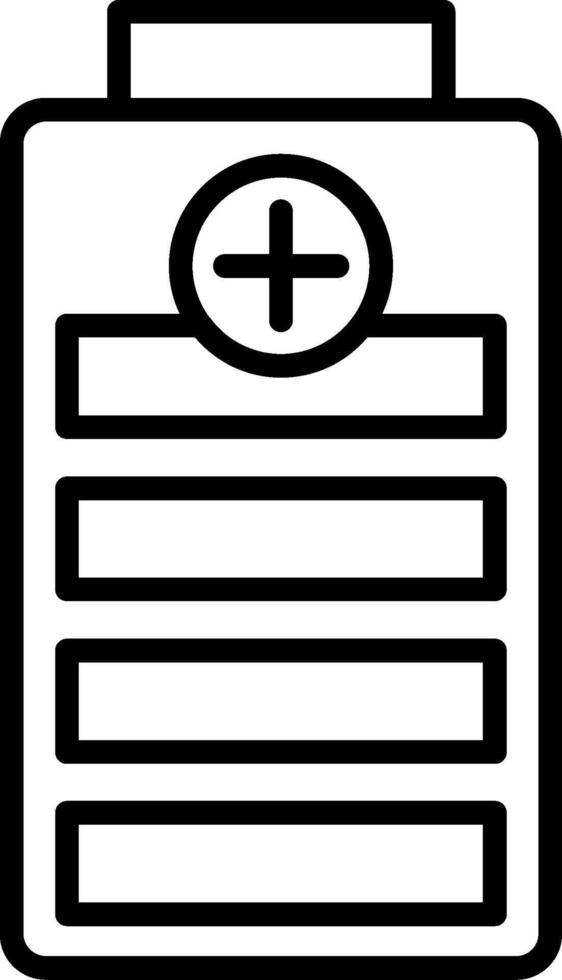 Battery Level Line Icon vector