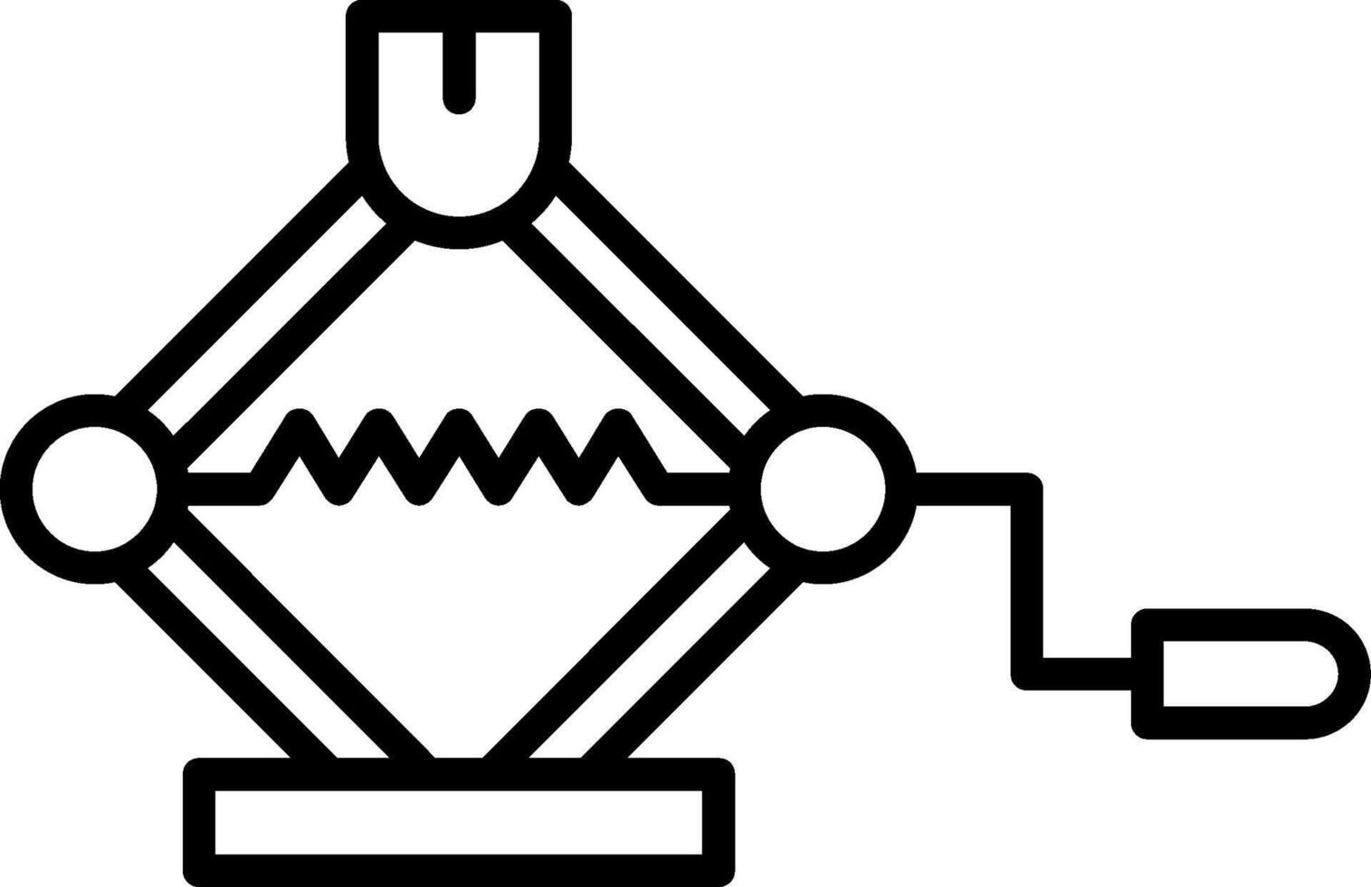Car Jack Line Icon vector