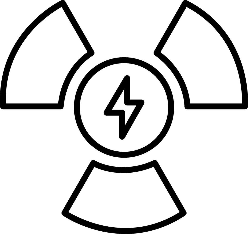 Nuclear Power Line Icon vector