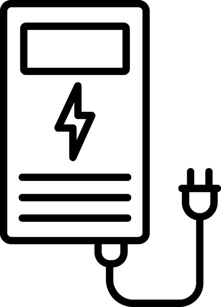 Electric Station Line Icon vector