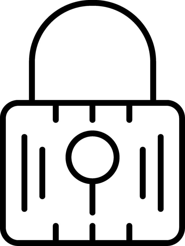 Locked Line Icon vector
