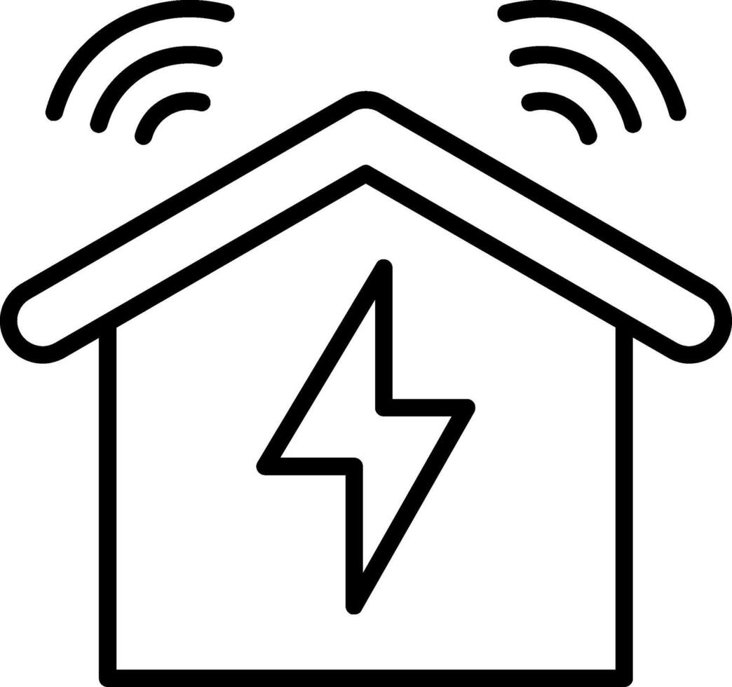 Smart Home Line Icon vector