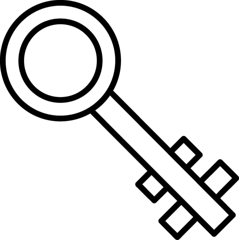 Key Line Icon vector