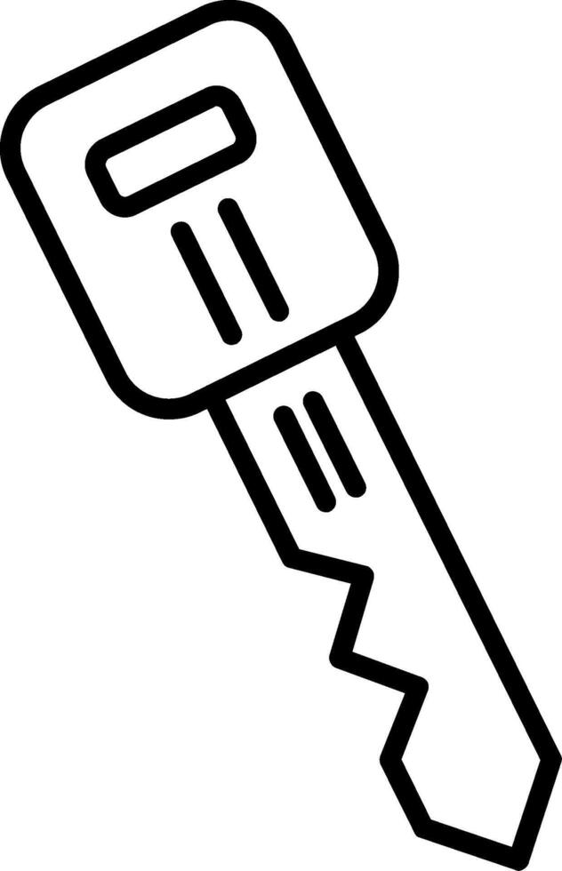 Car Key Line Icon vector