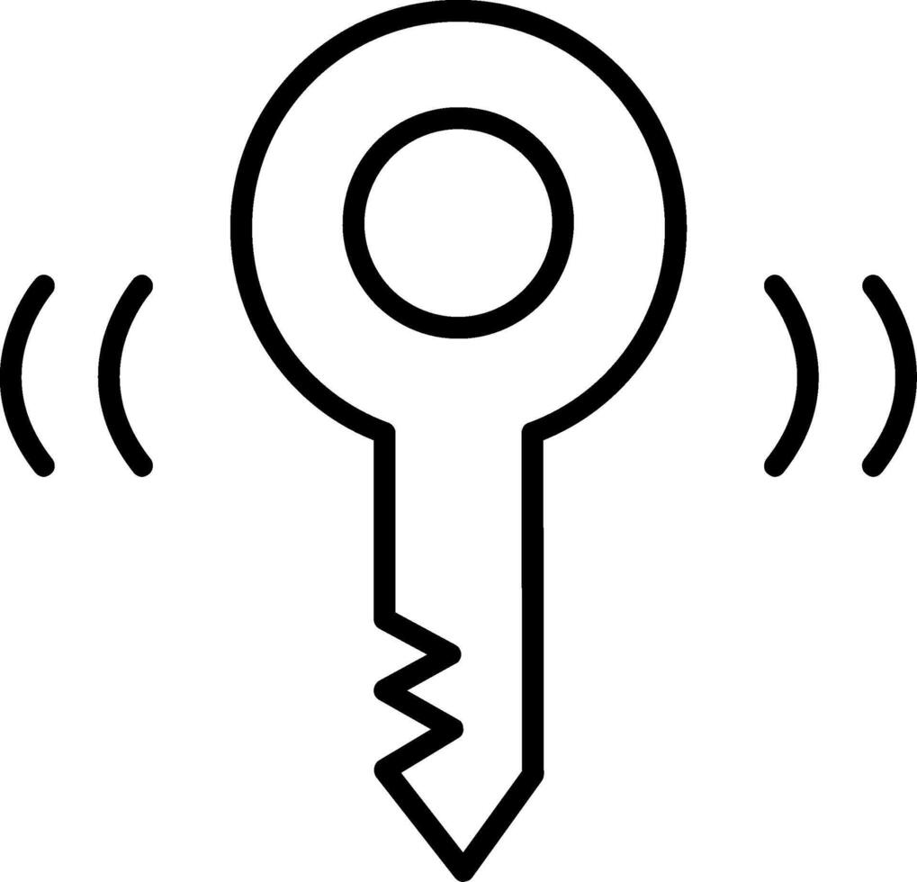 Key Line Icon vector