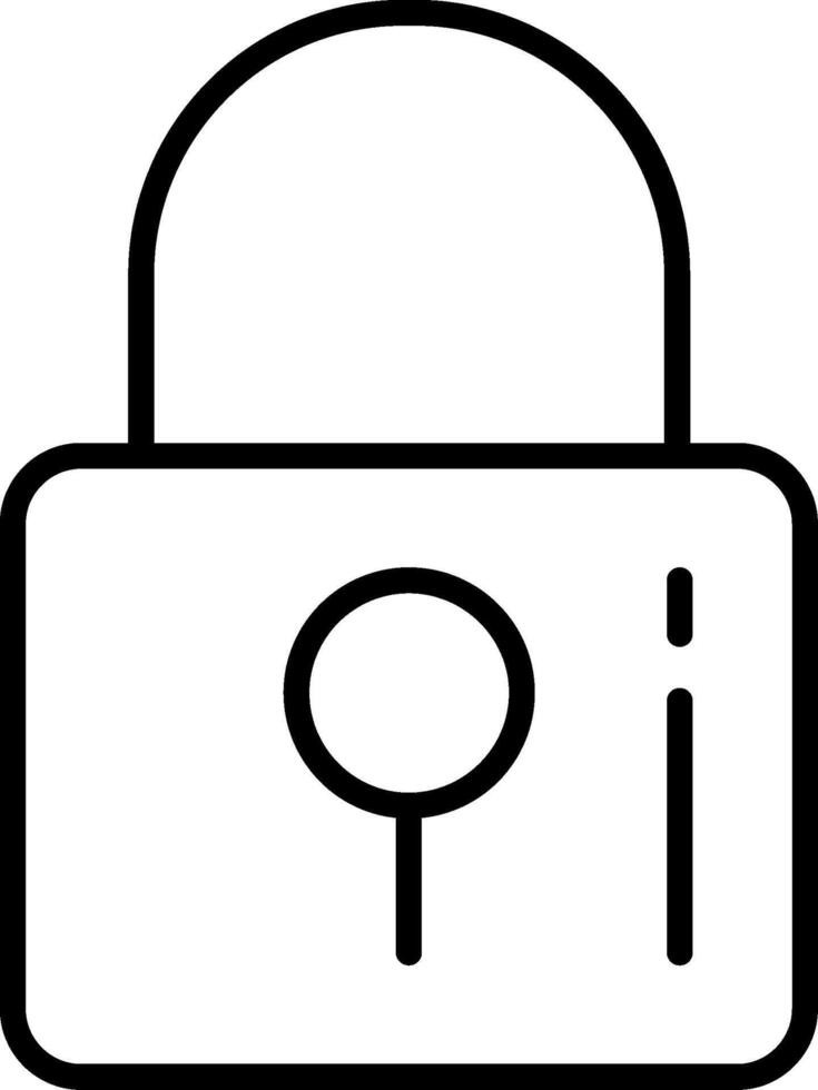 Locked Line Icon vector