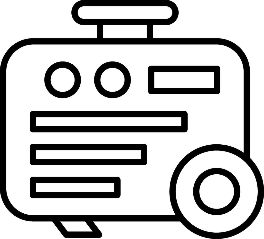 Electric Generator Line Icon vector