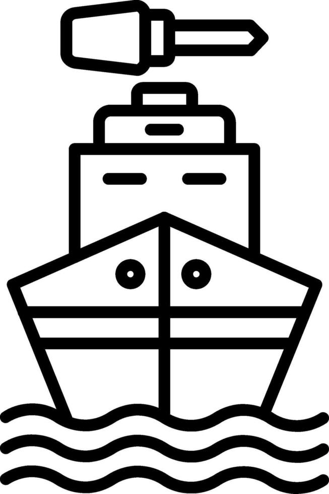 Boat Line Icon vector