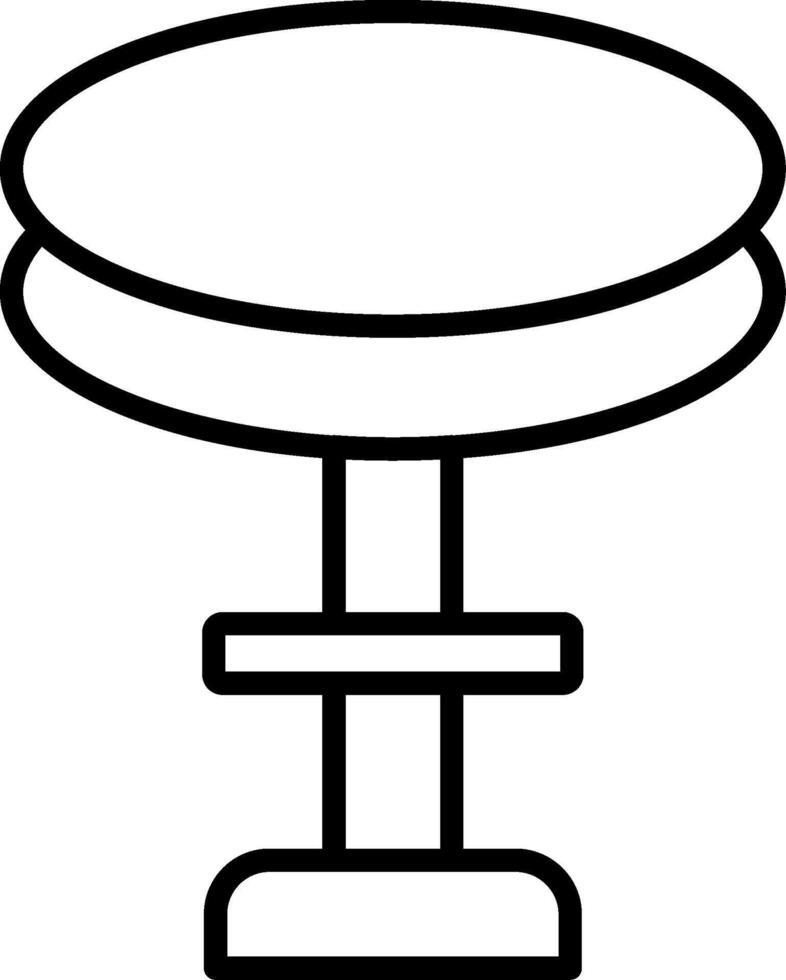 Stool Line Icon vector