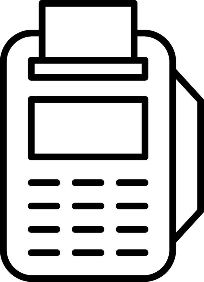 Pos Terminal Line Icon vector