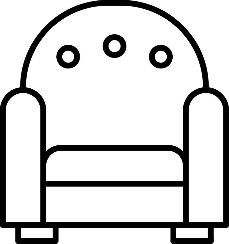 Armchair Line Icon vector