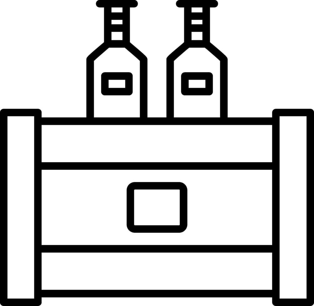 Beer Box Line Icon vector