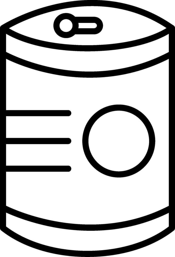 Tinned Food Line Icon vector